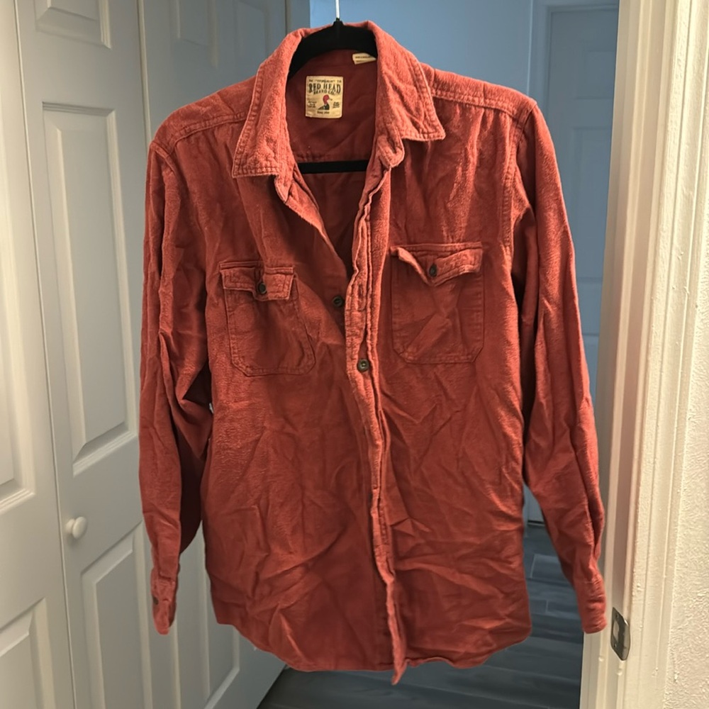 Rust colored flannel button up